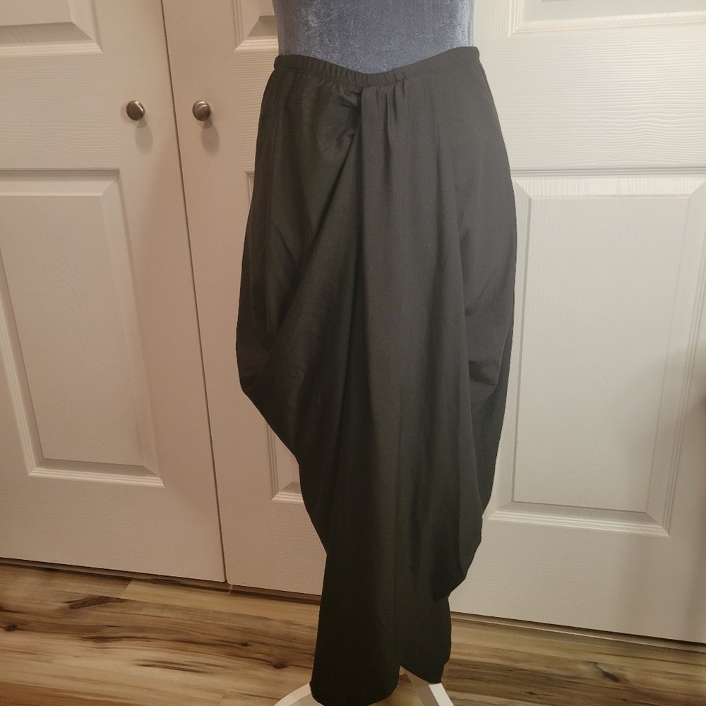 NWOT Draped Long Black Skirt